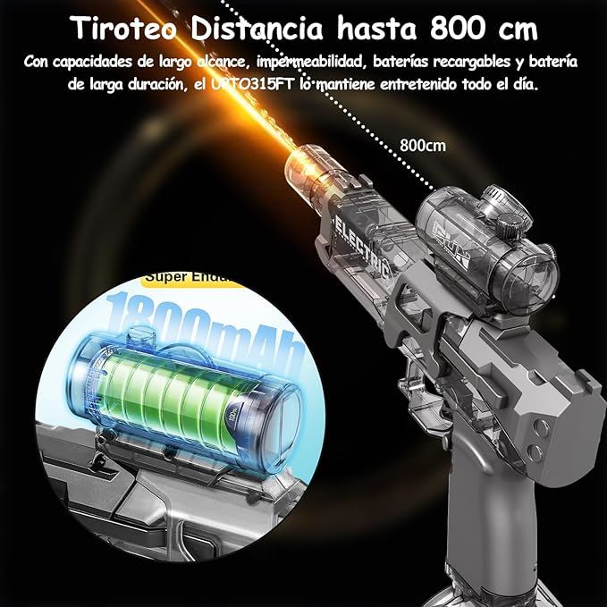 Pistola de Agua Eléctrica Recargable – Potencia y Diversión sin Límites