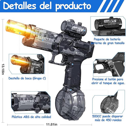 Pistola de Agua Eléctrica Recargable – Potencia y Diversión sin Límites
