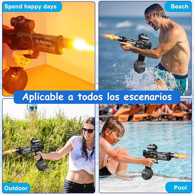 Pistola de Agua Eléctrica Recargable – Potencia y Diversión sin Límites
